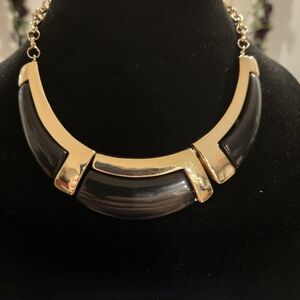 Elegant Gold and Black Necklace